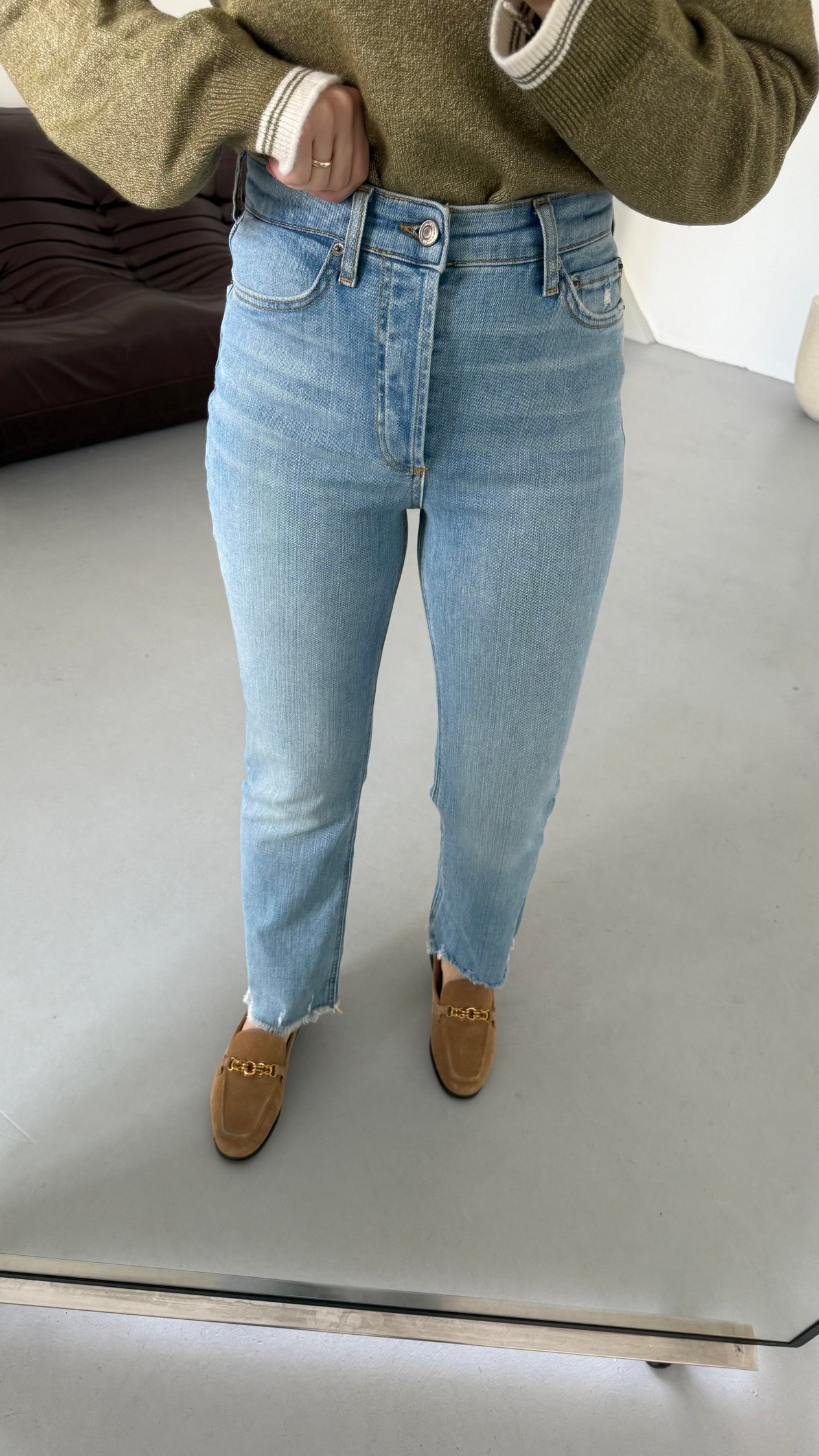Marka Mavi Paça Detaylı Straight Jean
