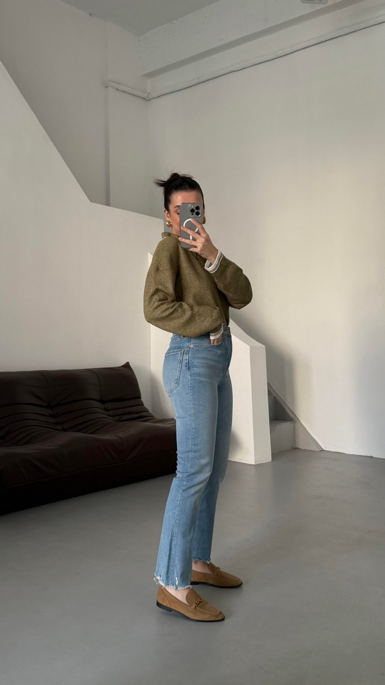 Marka Mavi Paça Detaylı Straight Jean