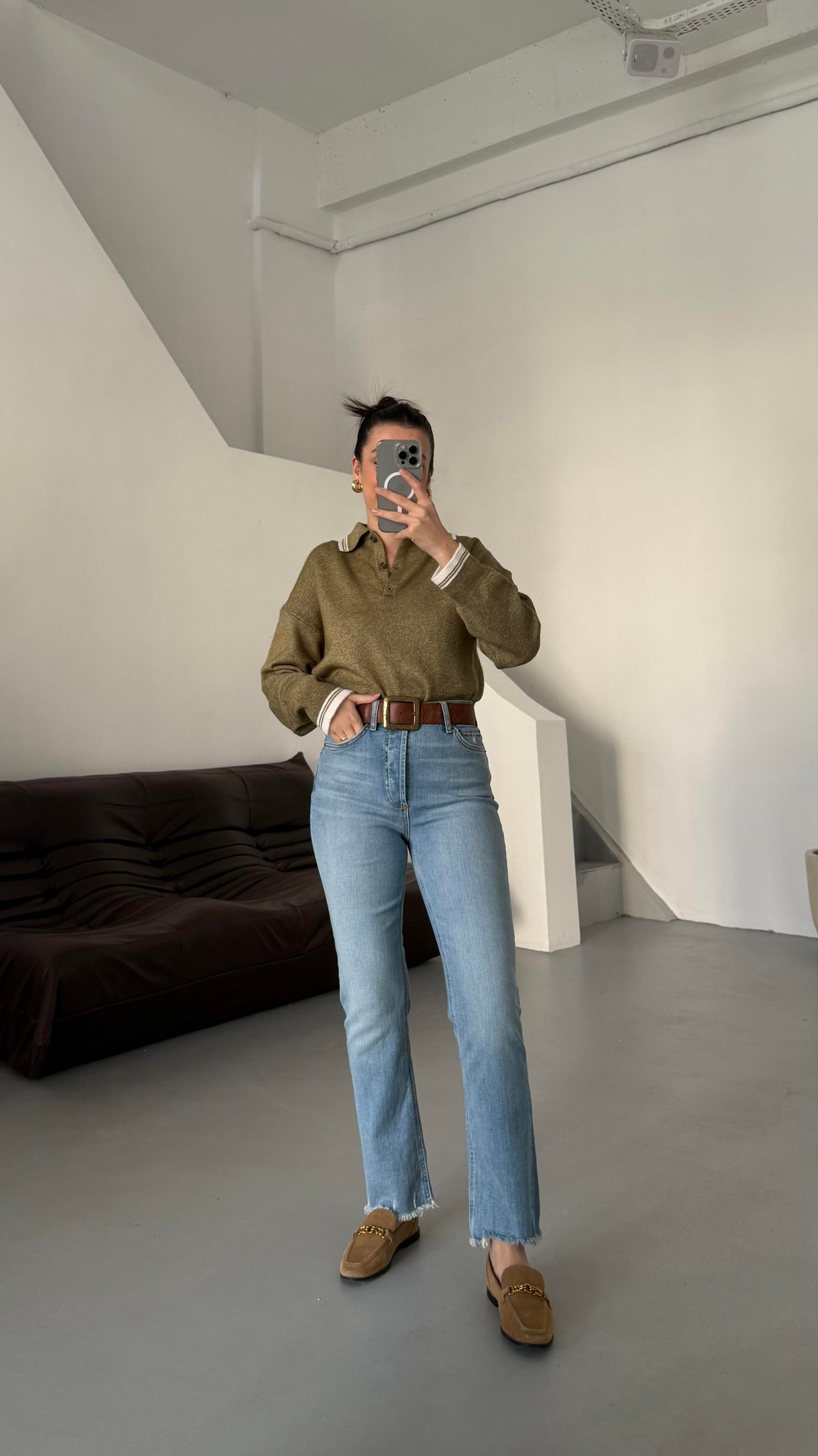 Marka Mavi Paça Detaylı Straight Jean