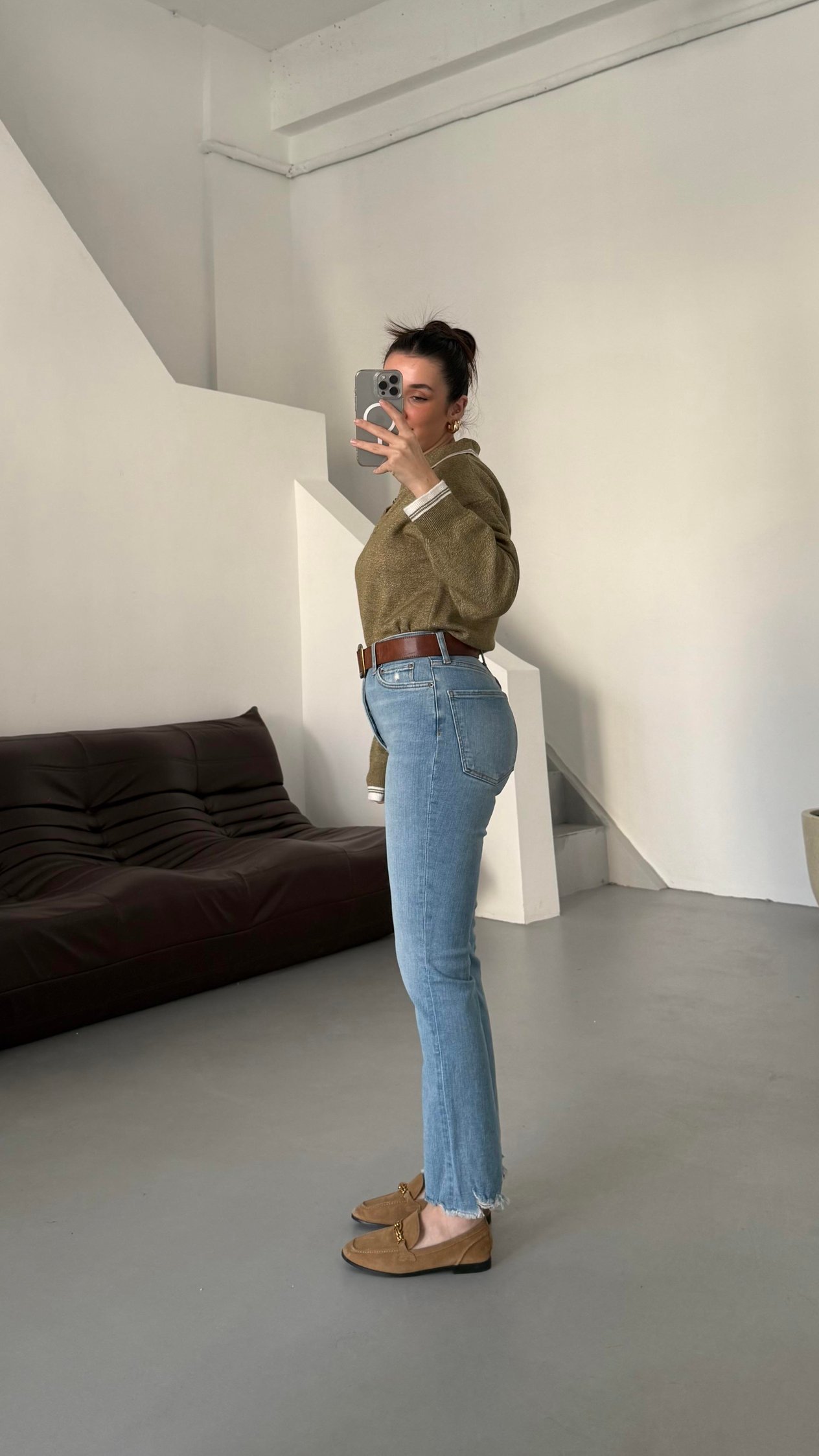 Marka Mavi Paça Detaylı Straight Jean
