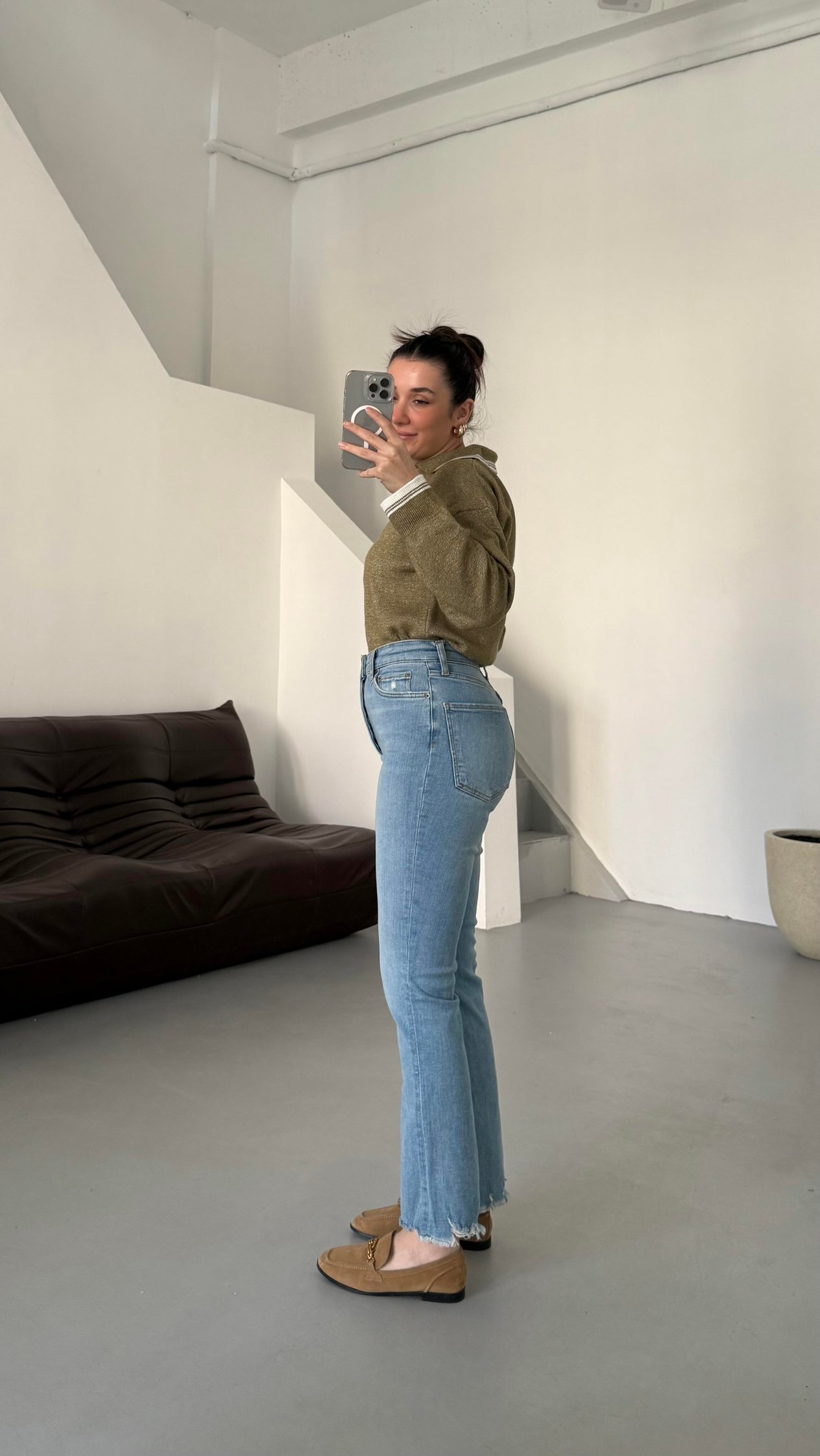 Marka Mavi Paça Detaylı Straight Jean