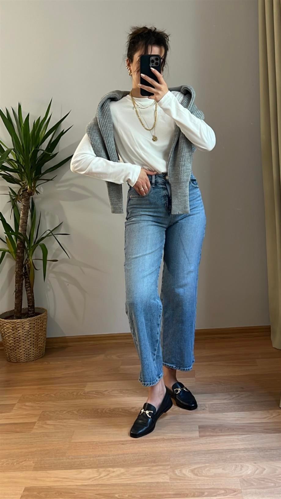 MARKA STRAIGHT YÜKSEK BEL RAHAT CROP JEAN