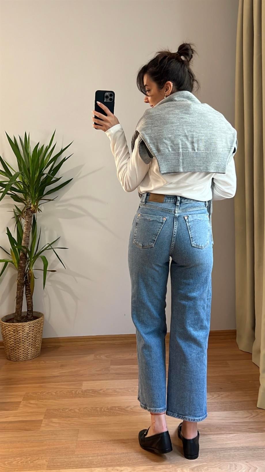 MARKA STRAIGHT YÜKSEK BEL RAHAT CROP JEAN