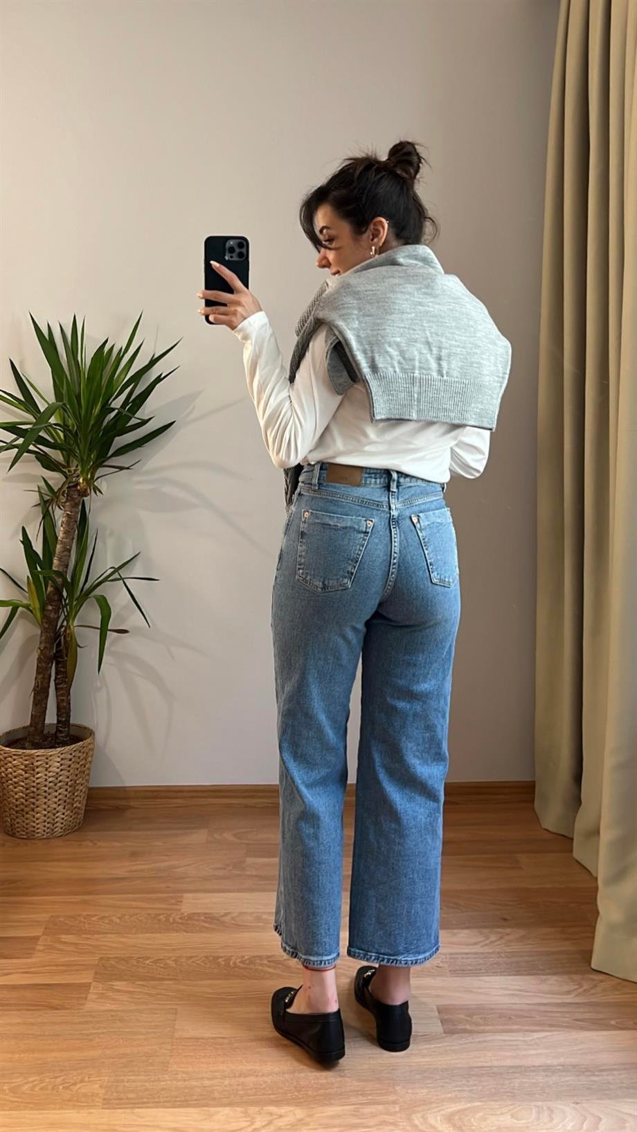 MARKA STRAIGHT YÜKSEK BEL RAHAT CROP JEAN