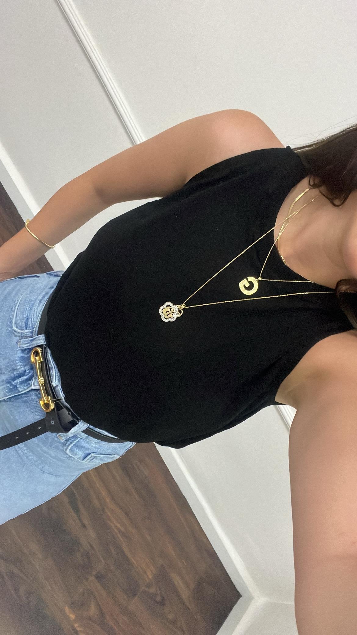 Siyah Örme %100 Viskon Halter Yaka Triko Bluz