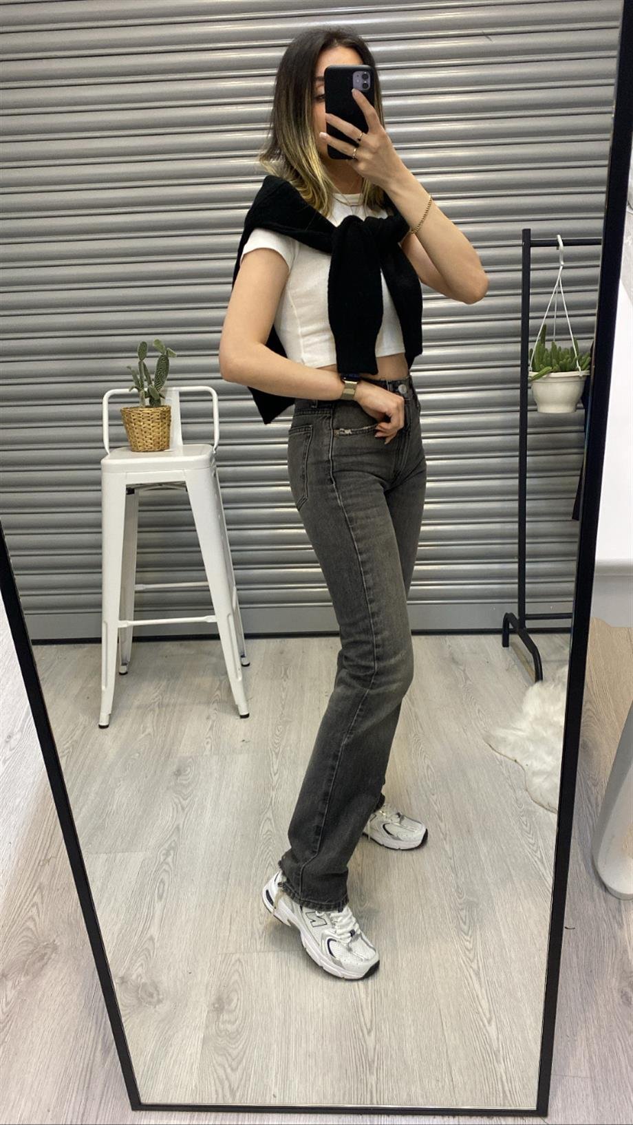 ZR GRİ STRAIGHT JEAN