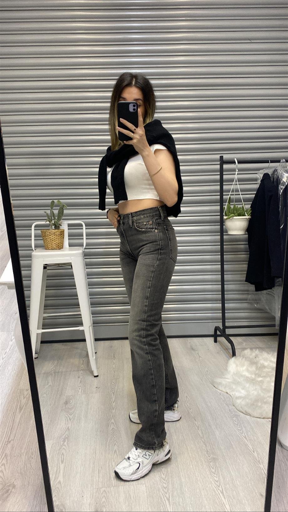 ZR GRİ STRAIGHT JEAN