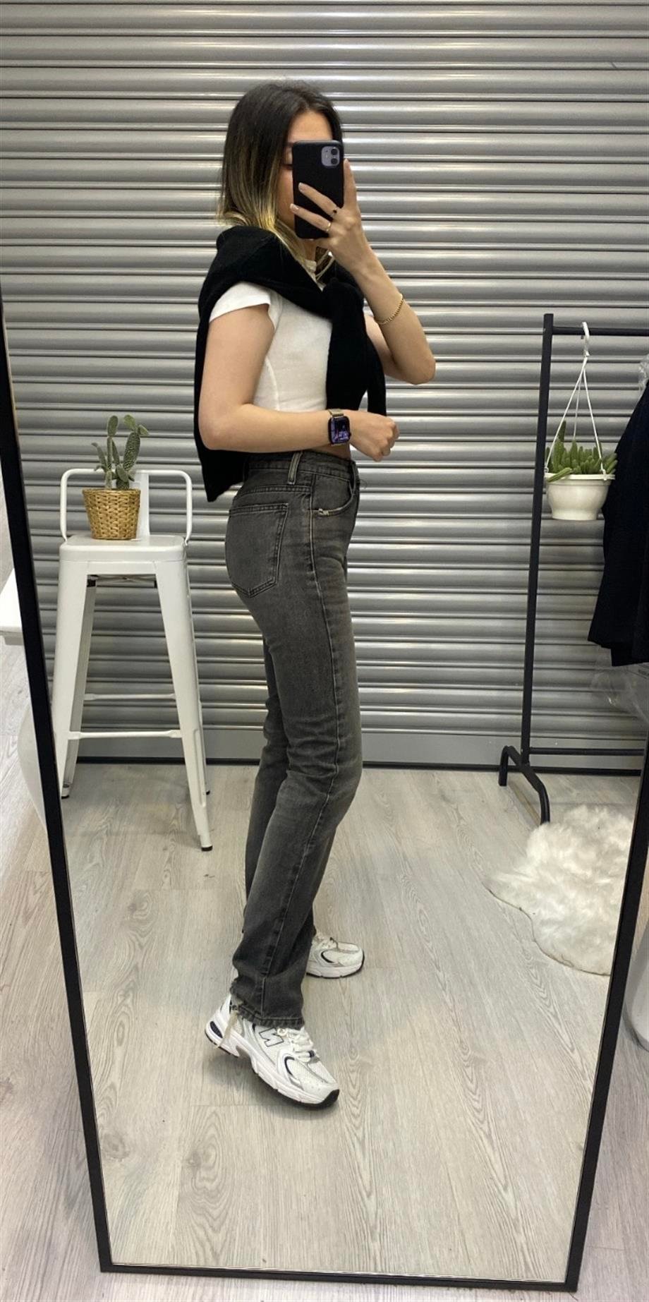 ZR GRİ STRAIGHT JEAN