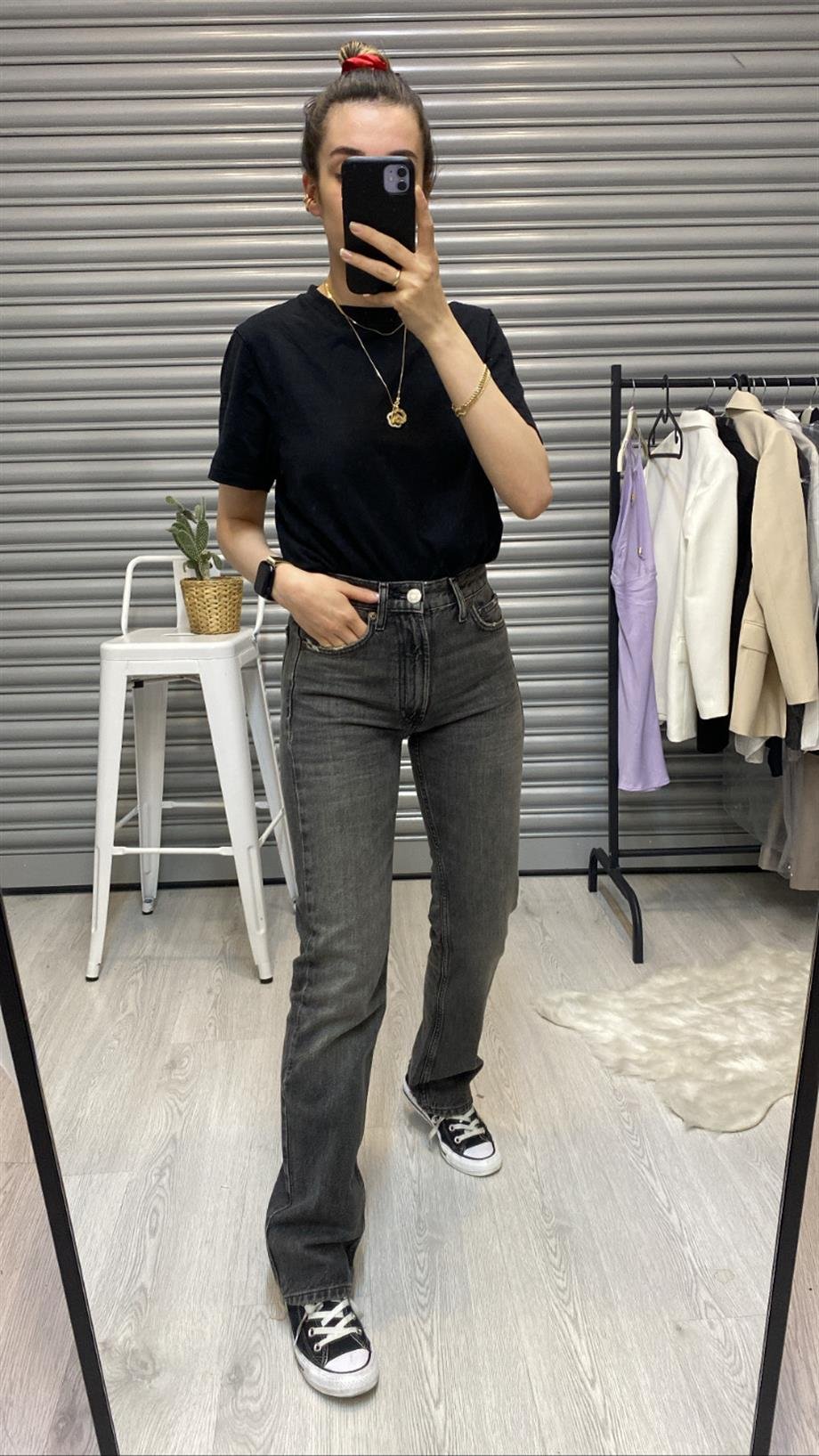 ZR GRİ STRAIGHT JEAN