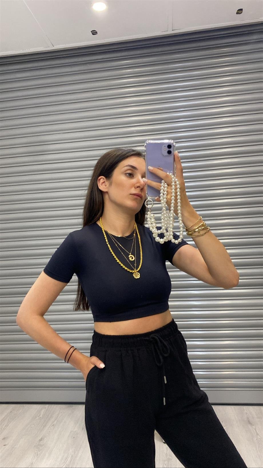 Zr Siyah Crop Top