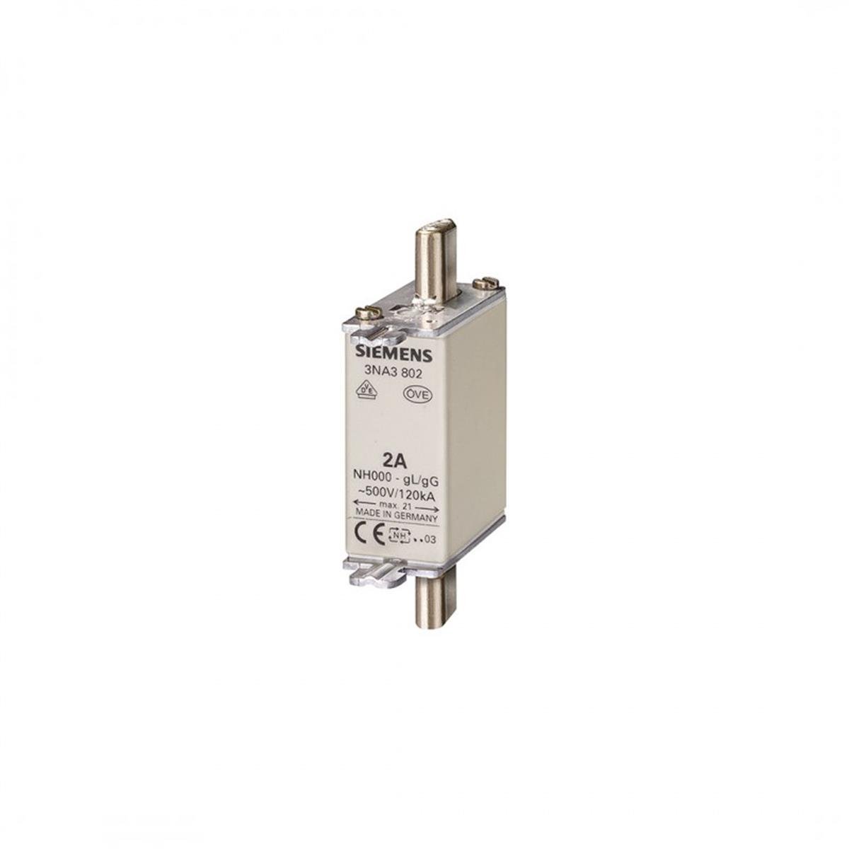 Siemens 3NA3812 Bıçaklı Sigorta NH000 32A. gL/gG 500V Ac