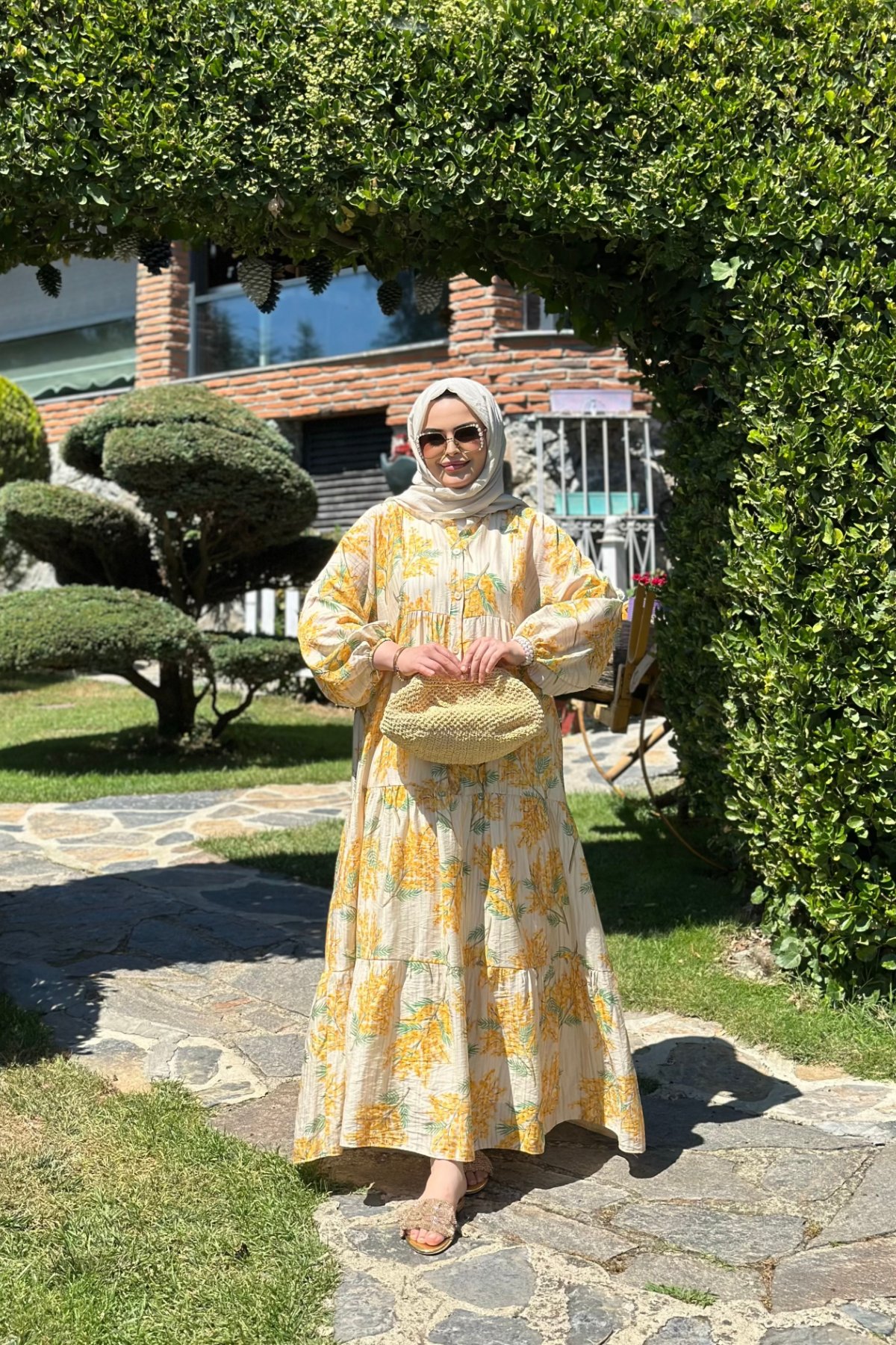 Buğdaylı Mngo Elbise 