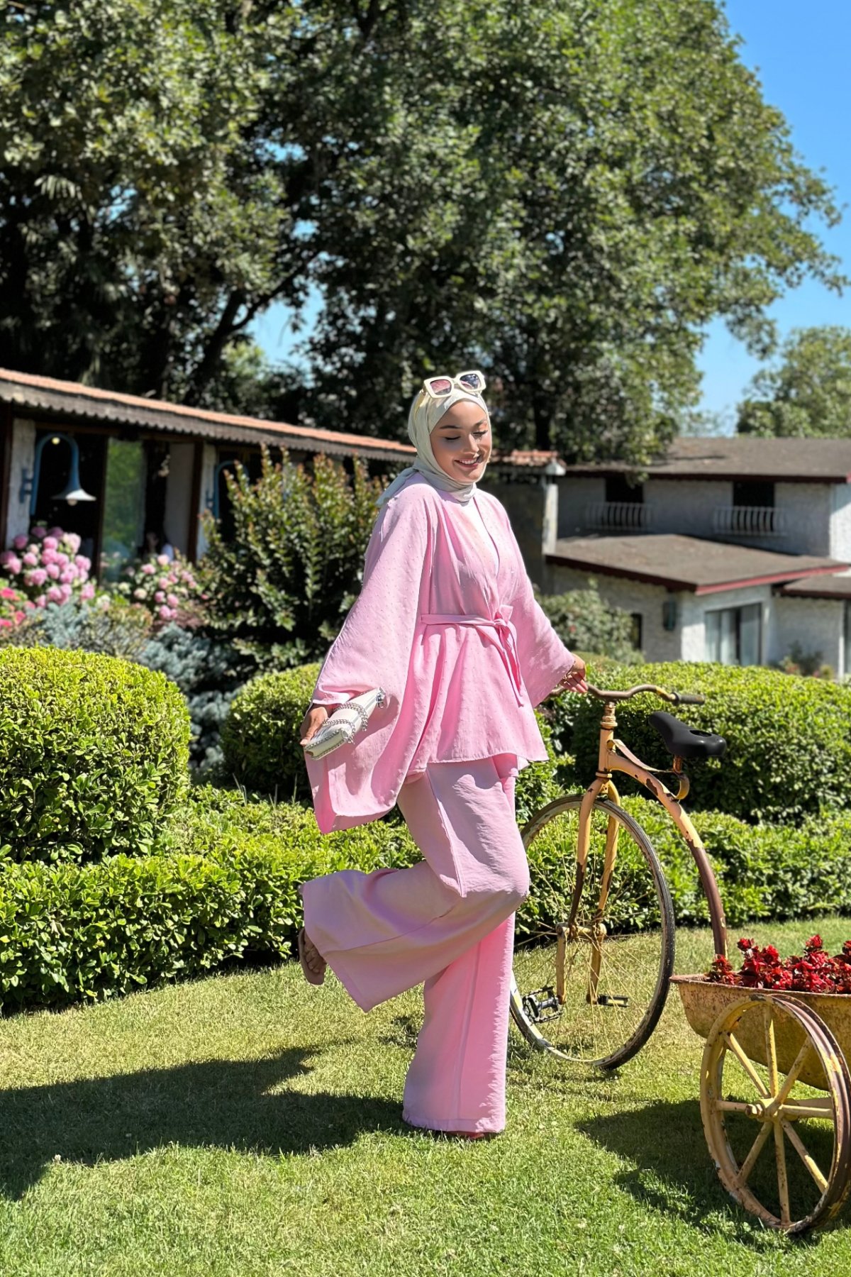 İrina Kimona Pırlanta Takım Pembe