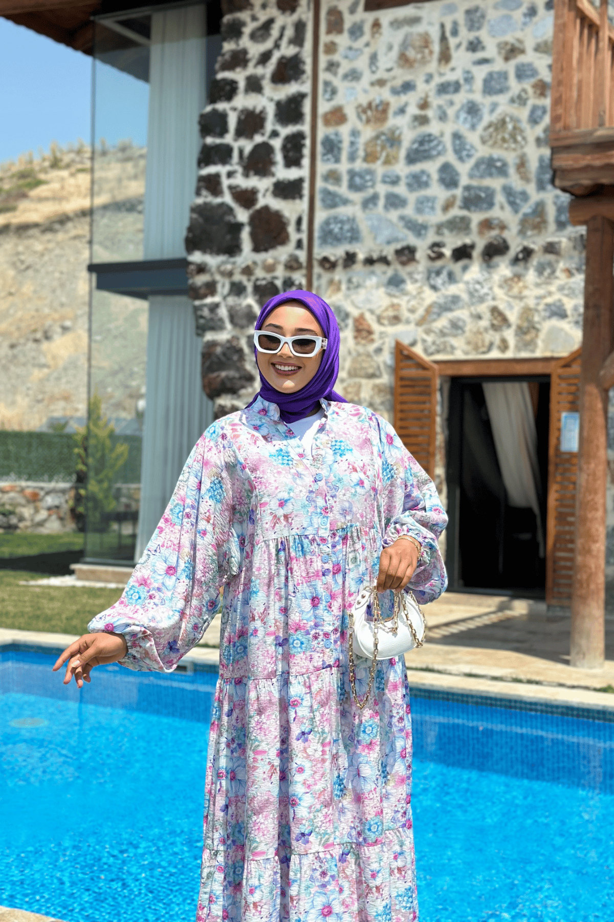 Mngo Yasemin Elbise Çok Renkli  Mavi