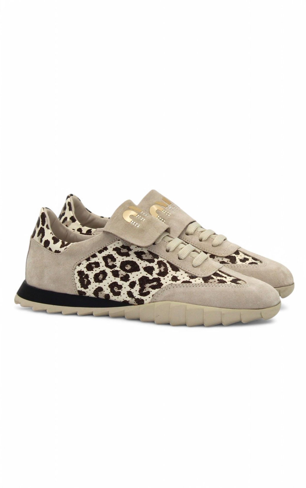 Leopar Desenli Süet Sneaker