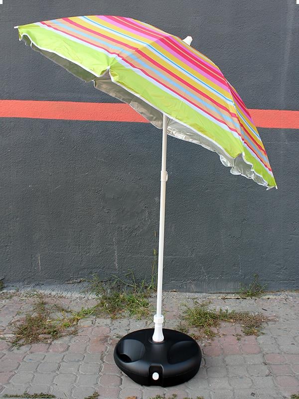 Uv Korumalı Çok Renkli 8 Tel Fiberglass Gövdeli 360C° Dönen Başlıklı 170Cm Plaj Şemsiyesi (BİDONSUZ)