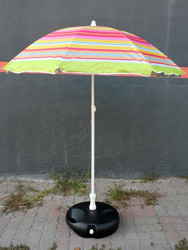 Uv Korumalı Çok Renkli 8 Tel Fiberglass Gövdeli 360C° Dönen Başlıklı 170Cm Plaj Şemsiyesi (BİDONSUZ)