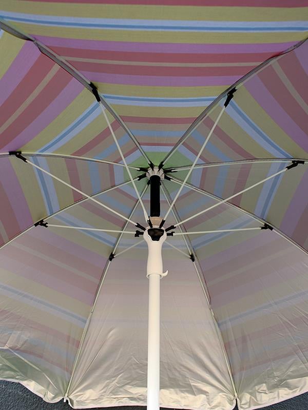 Uv Korumalı Çok Renkli 8 Tel Fiberglass Gövdeli 360C° Dönen Başlıklı 170Cm Plaj Şemsiyesi (BİDONSUZ)