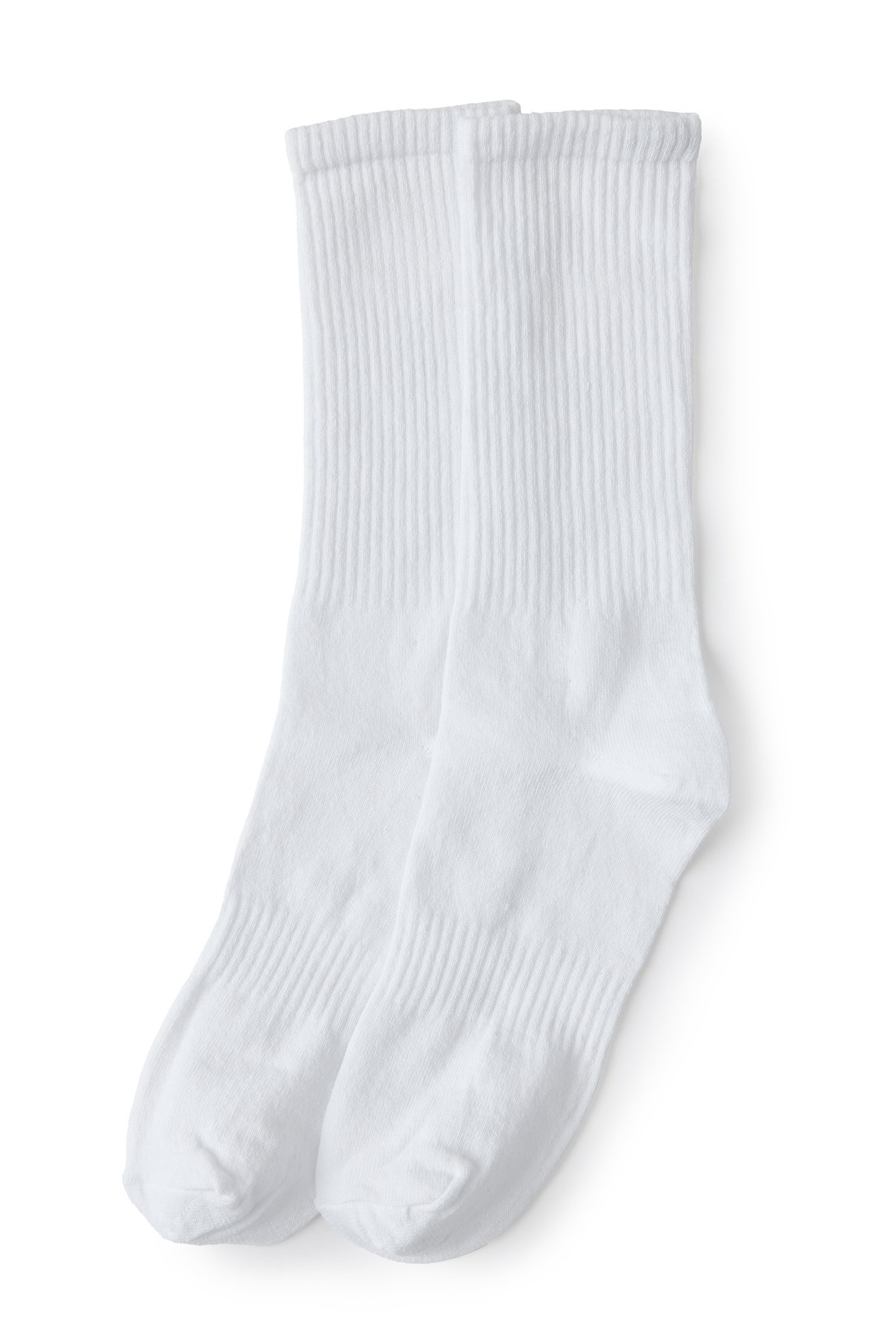 2 Çift Düz Pamuklu Tenis Unisex Beyaz Çorap TBACRP015