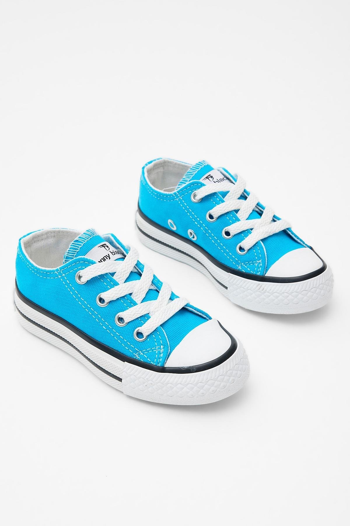 Çocuk Unisex Bebe Mavisi Rahat Kalıp Bağcıklı Sneaker