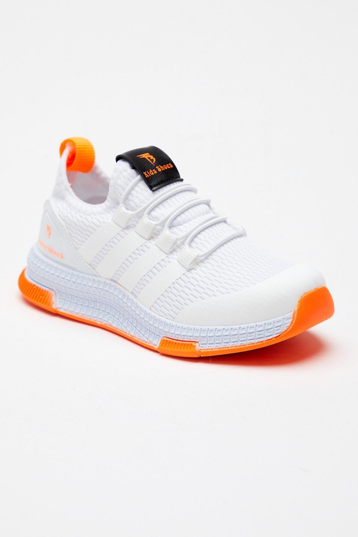 Çocuk Unisex Beyaz Oranj Spor Ayakkabı Tbqnt