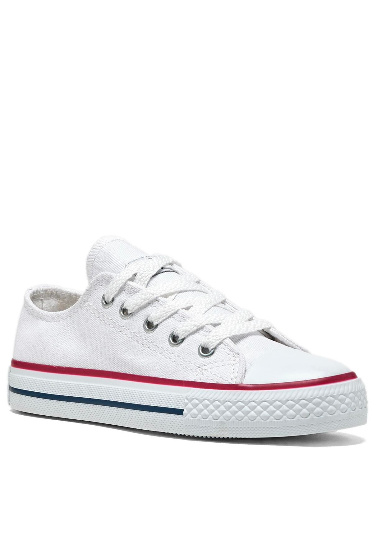 Çocuk Unisex Beyaz Rahat Kalip Sneaker Ayakkabi