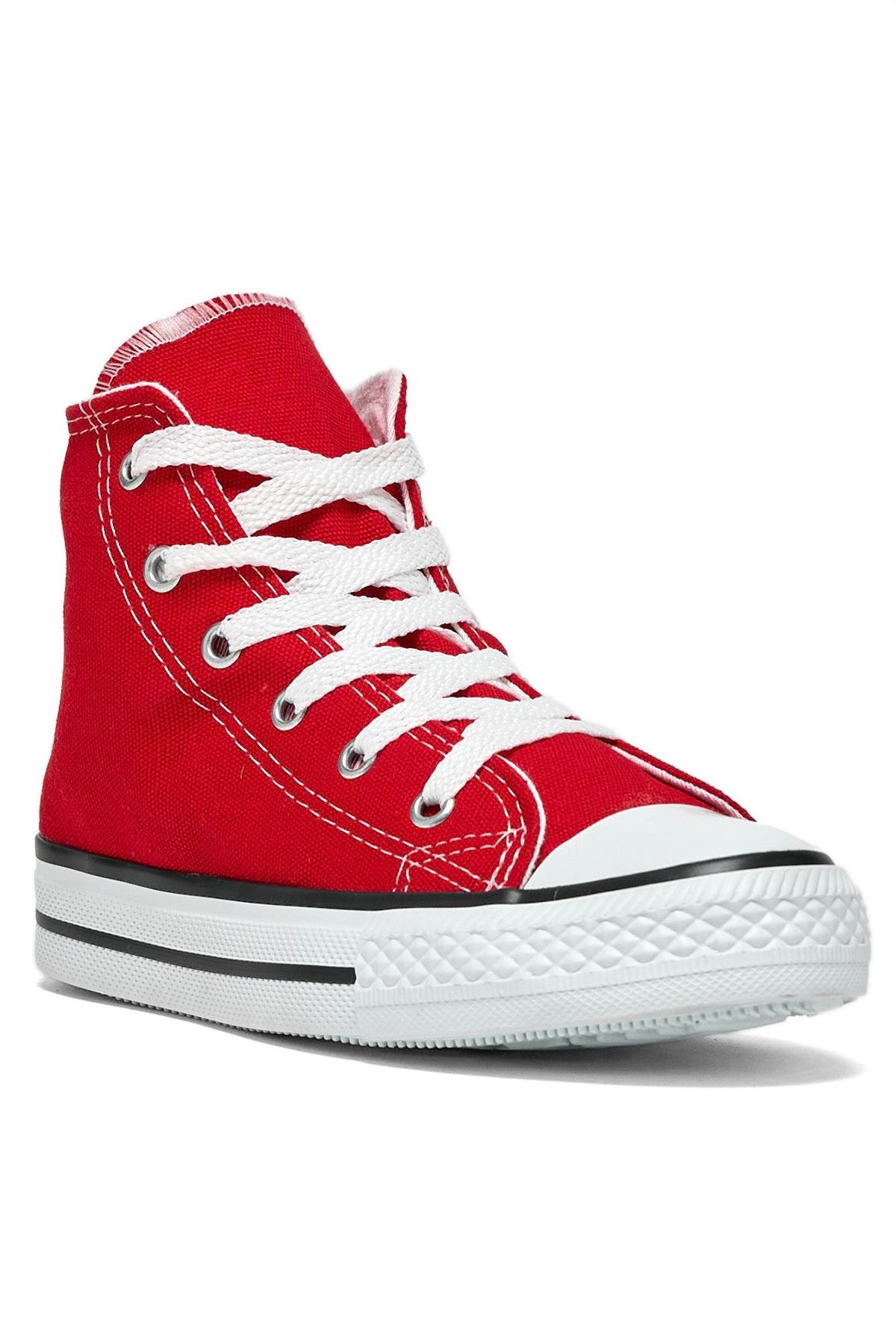Çocuk Unisex Kırmızı Rahat Kalıp Uzun Sneaker