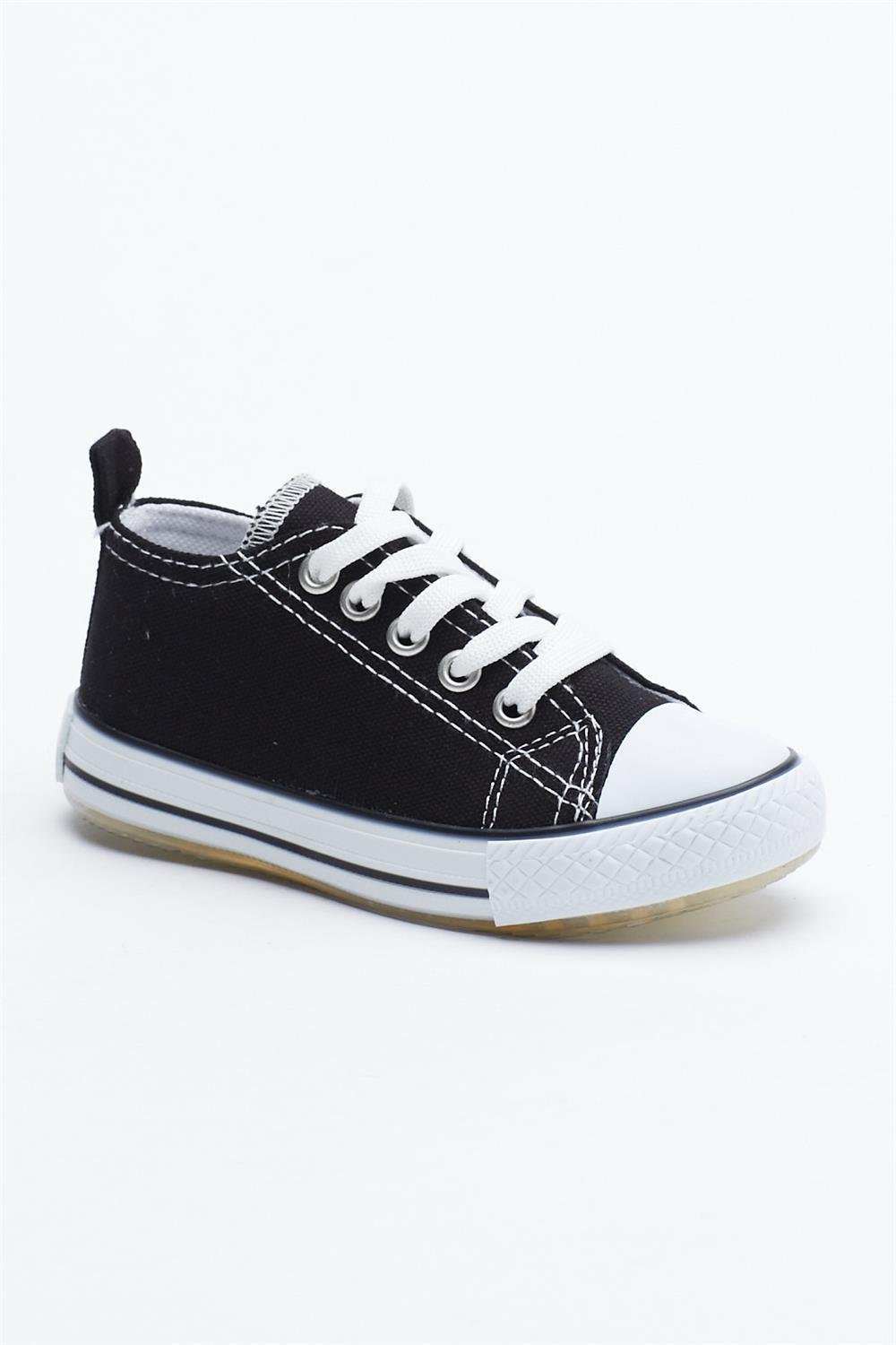 Çocuk Unisex Siyah Işıklı Spor Ayakkabı Tb998