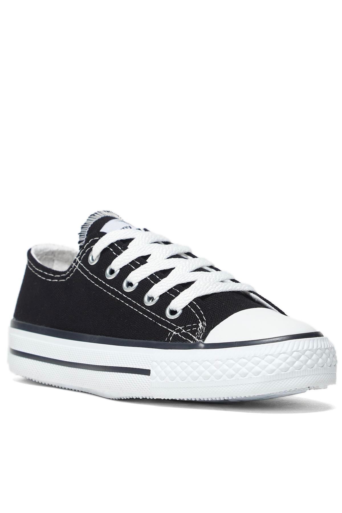 Çocuk Unisex Siyah Rahat Kalip Sneaker Ayakkabi
