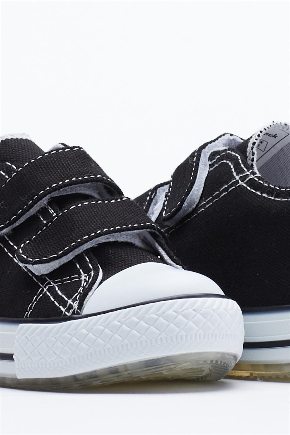 Çocuk Unisex Siyah Spor Ayakkabı Işıklı Cırtlı Tb997