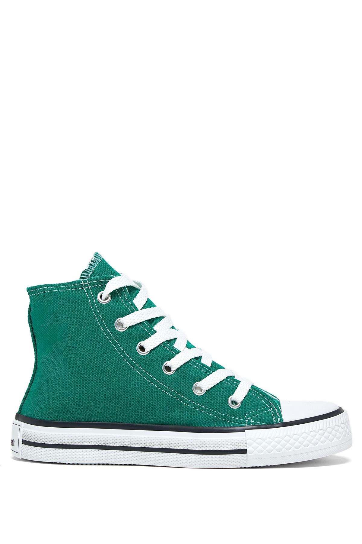 Çocuk Unisex Yeşil Rahat Kalıp Uzun Sneaker