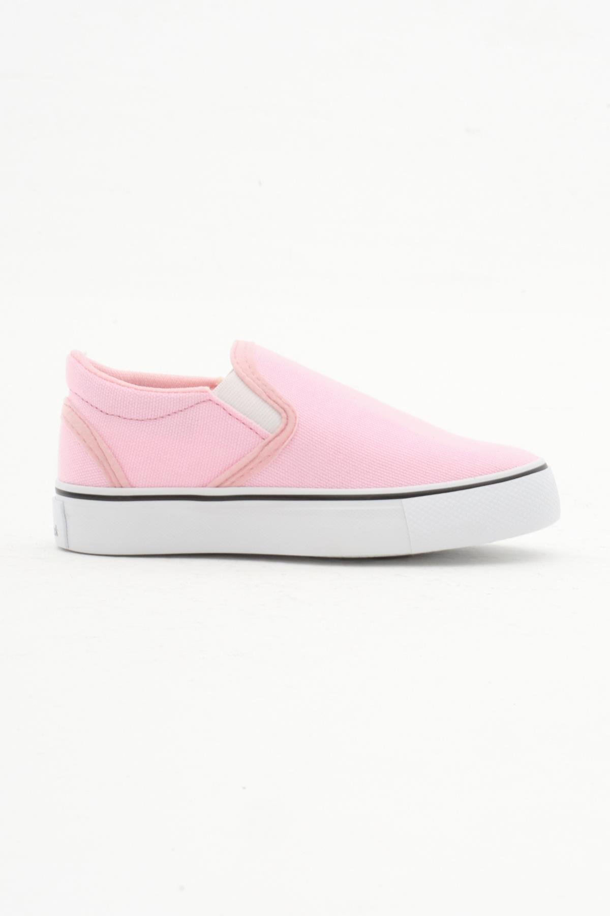 Kauçuk Taban Keten Lastikli Çocuk Unisex Pembe Spor Ayakkabı TBH1462