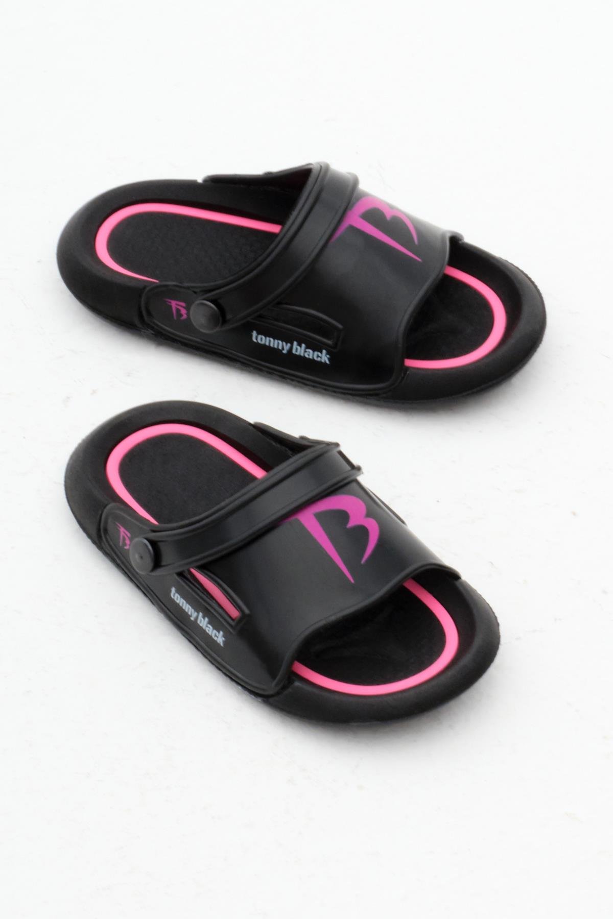 Logulu Poıli Taban Çocuk Unisex Siyah Terlik TBACR896