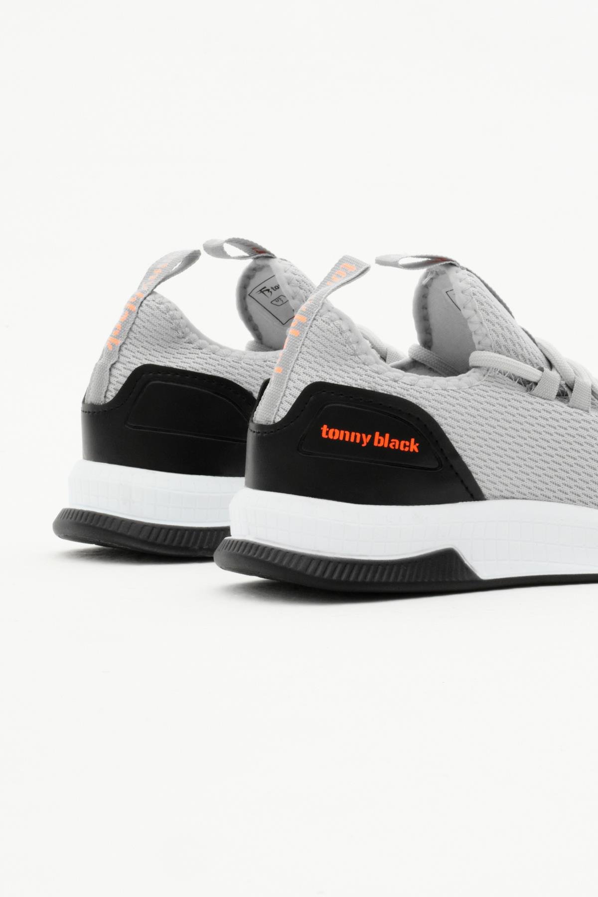 Nefes Alabilen Kumaş Poli Taban Bağcıklı Unisex Füme Spor Ayakkabı V2QNT-0