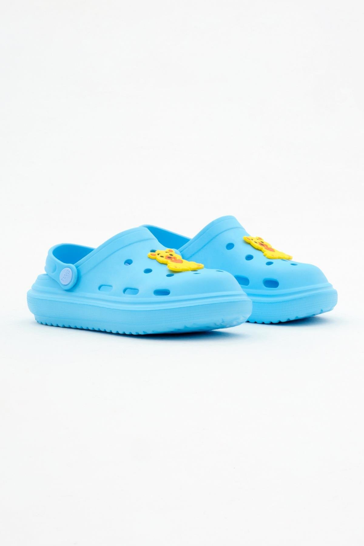 Önü Aksesuarlı Eva Çocuk Unisex Bebe Mavisi Sandalet TBODS025