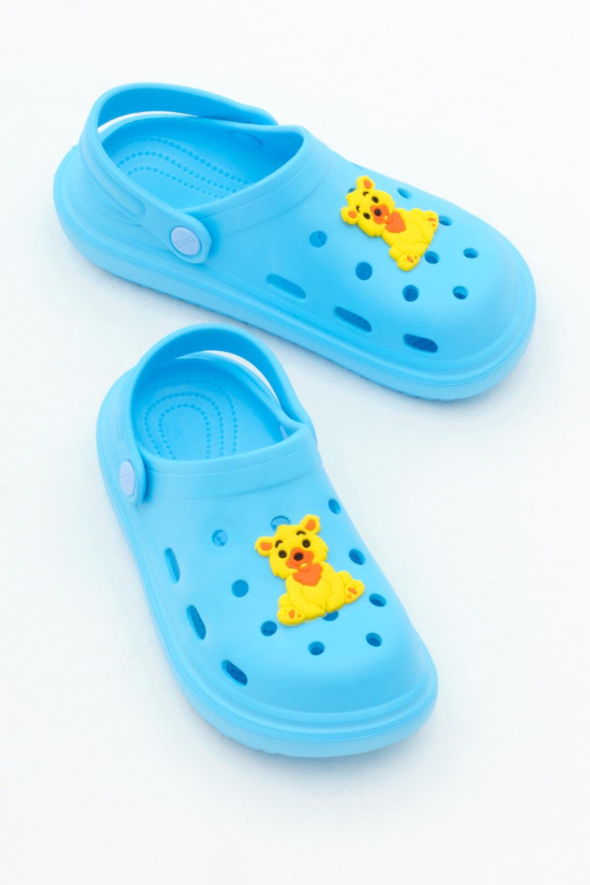 Önü Aksesuarlı Eva Çocuk Unisex Bebe Mavisi Sandalet TBODS025