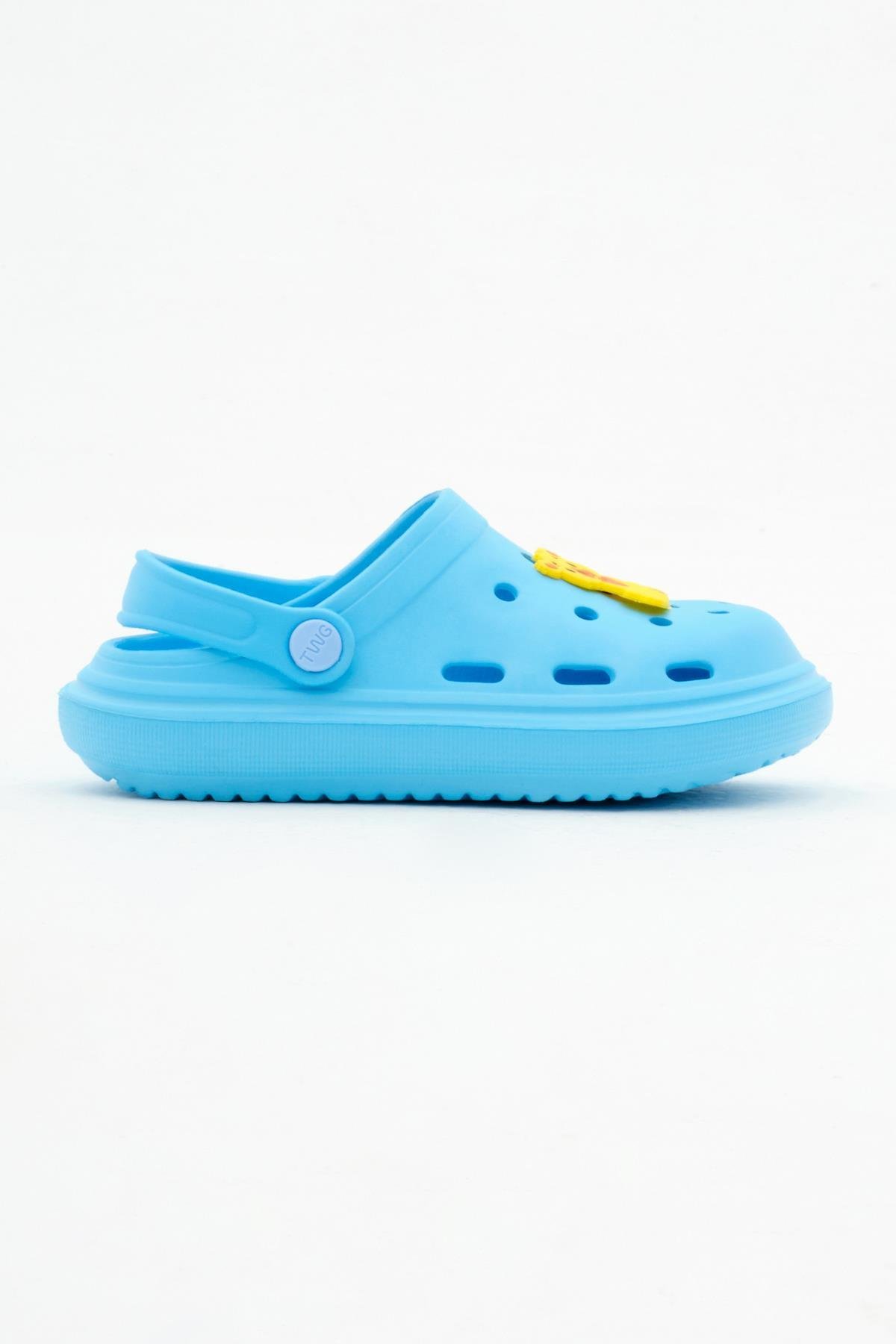 Önü Aksesuarlı Eva Çocuk Unisex Bebe Mavisi Sandalet TBODS025