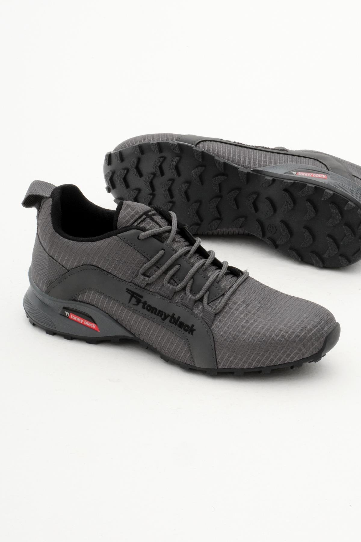 Rahat Kalıp Termo Taban Bağcıklı Unisex Füme Spor Ayakkabı TBPS005