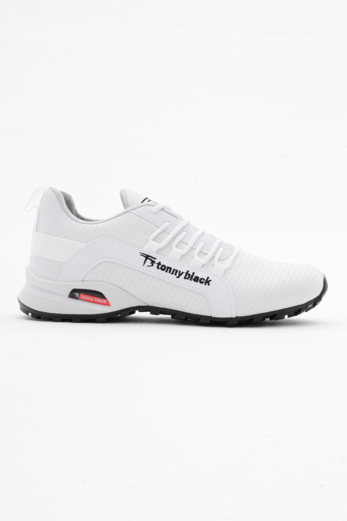 Rahat Kalıp Termo Taban Bağcıklı Unisex Beyaz Spor Ayakkabı TBPS005