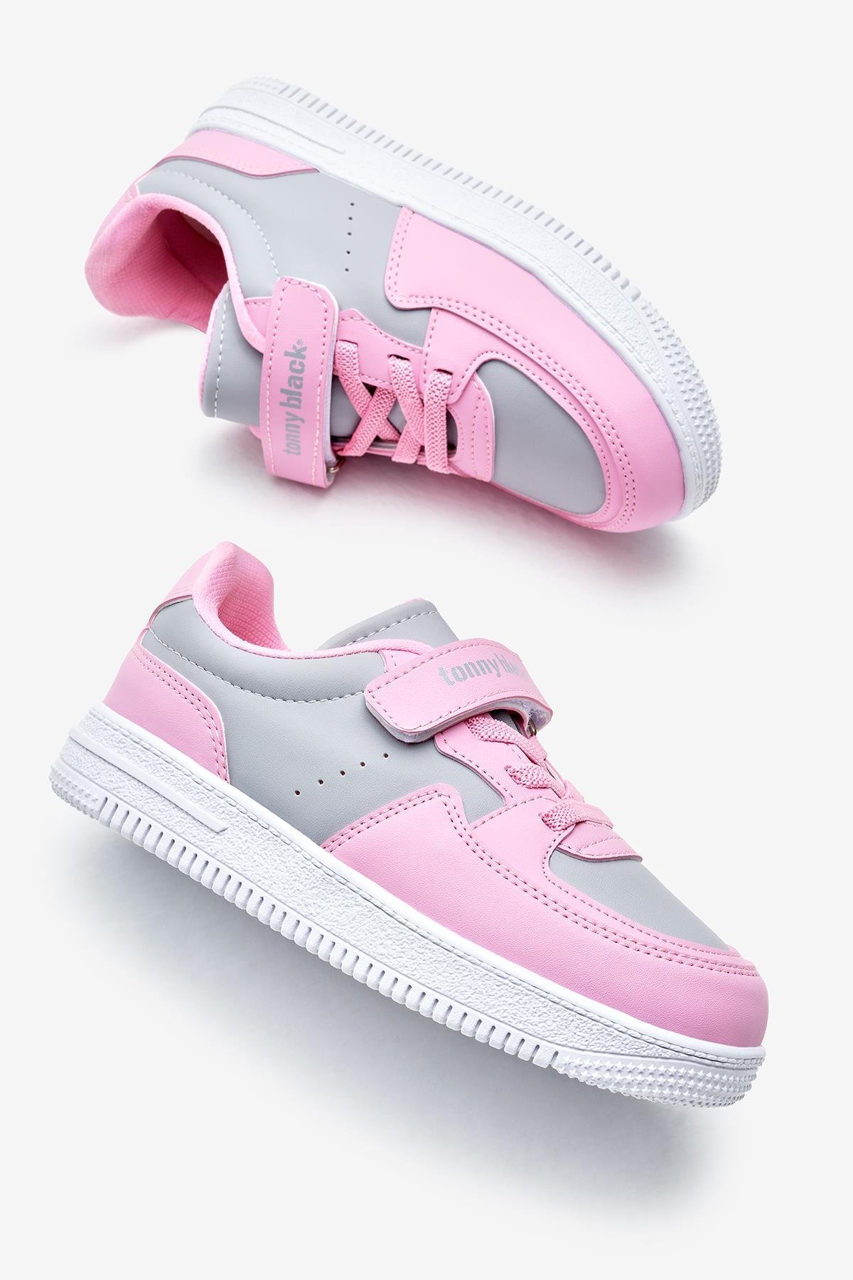 Termo Taban Cırtlı Lastik Bağcıklı Çocuk Unisex Buz Pembe Spor Ayakkabı TBTMKD030