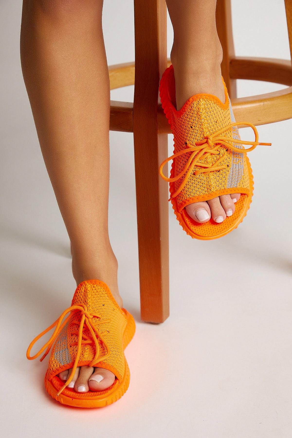 Triko Özel Üretim Unisex Oranj Terlik TBTR-0