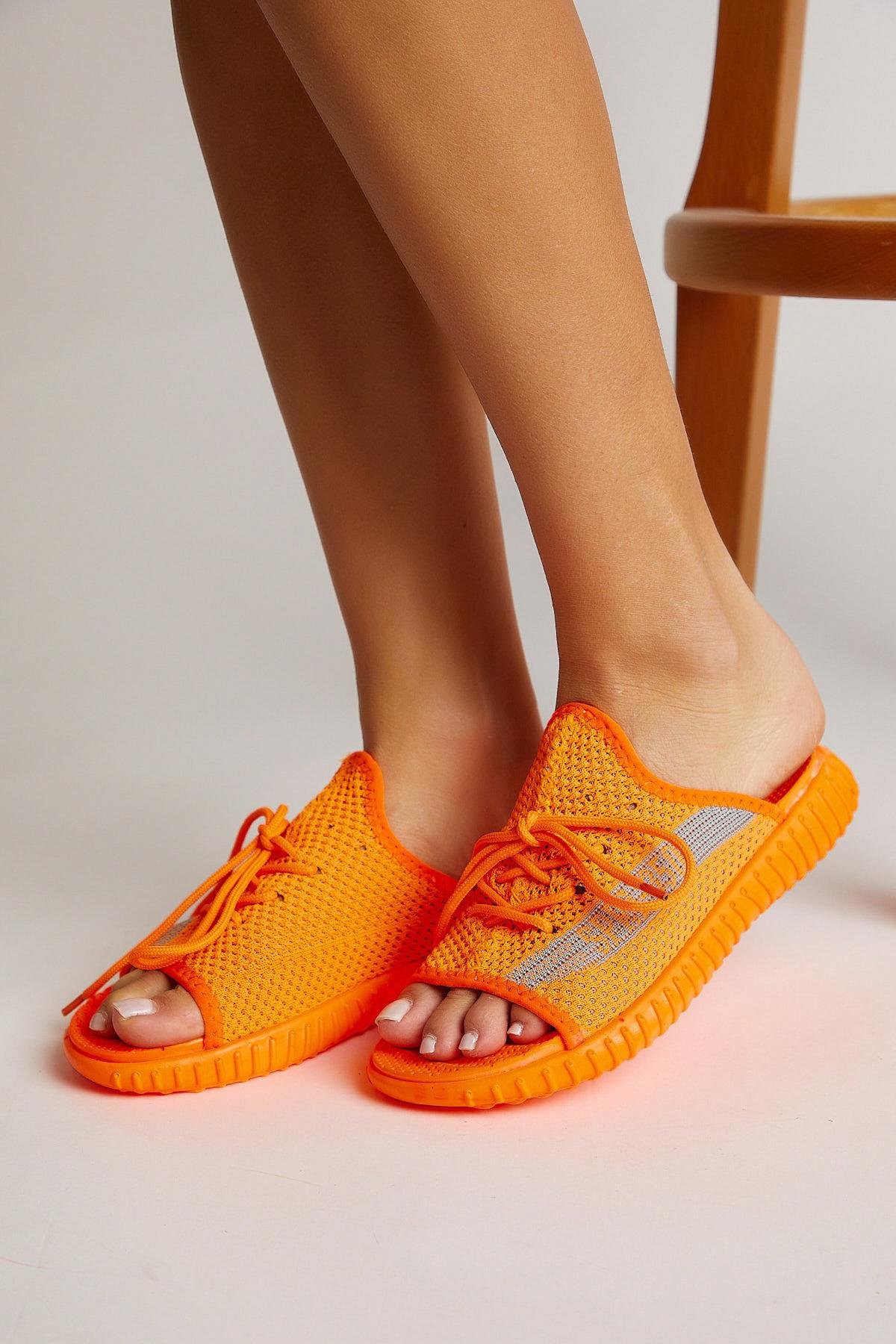 Triko Özel Üretim Unisex Oranj Terlik TBTR-0