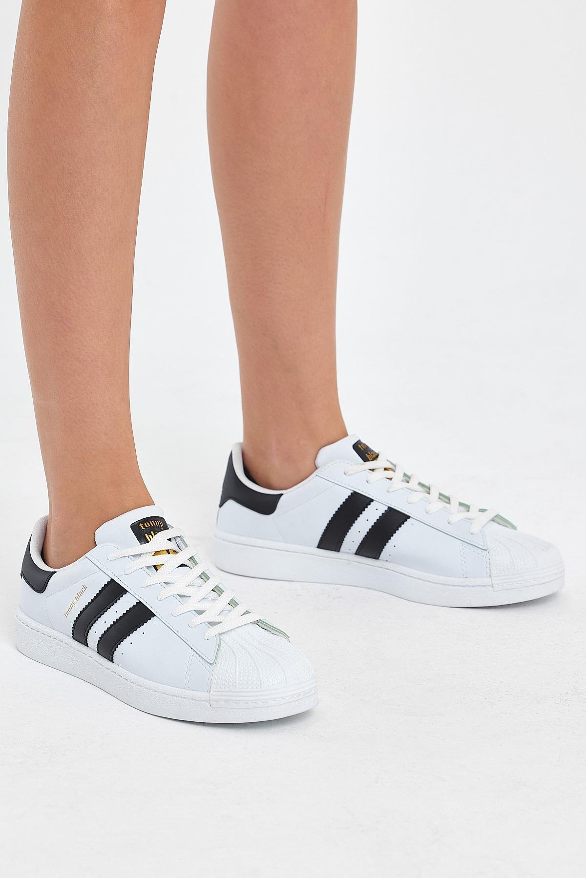 Unisex Beyaz Rahat Kalıp Sneaker Ayakkabı