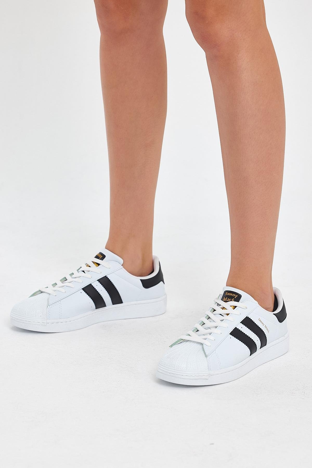 Unisex Beyaz Rahat Kalıp Sneaker Ayakkabı