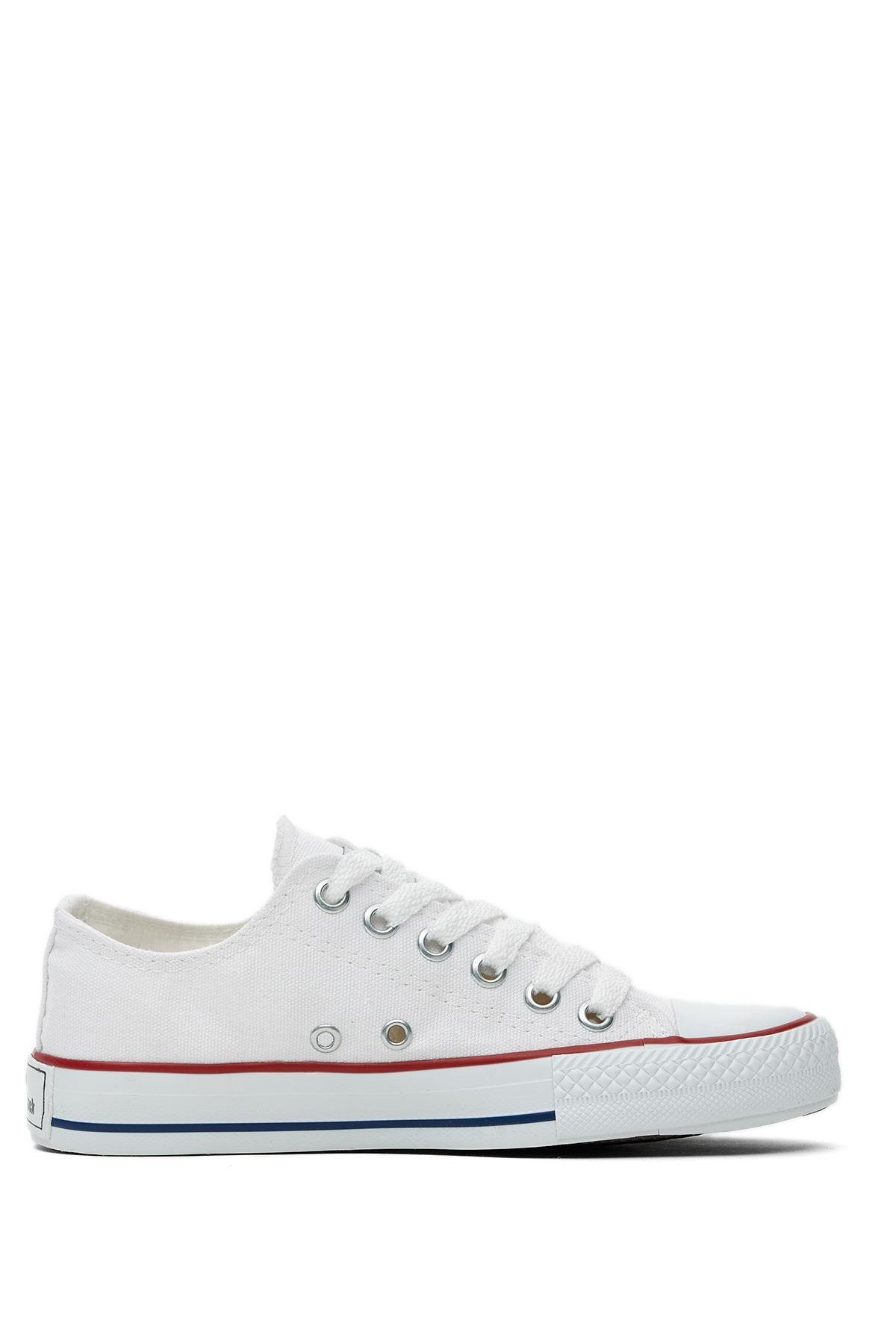 Unisex Beyaz Rahat Kalıp Sneaker Ayakkabı