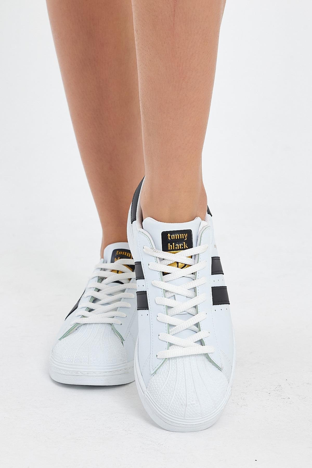 Unisex Beyaz Rahat Kalıp Sneaker Ayakkabı