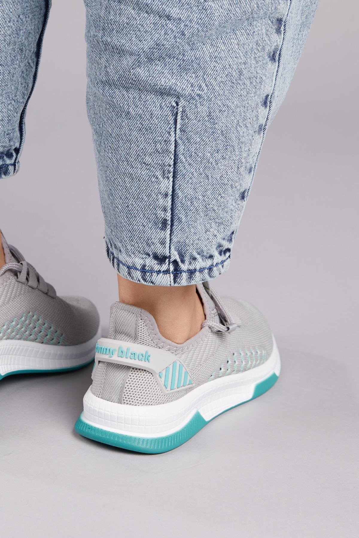 Unisex Gri Yeşil Spor Ayakkabı Tbqnl