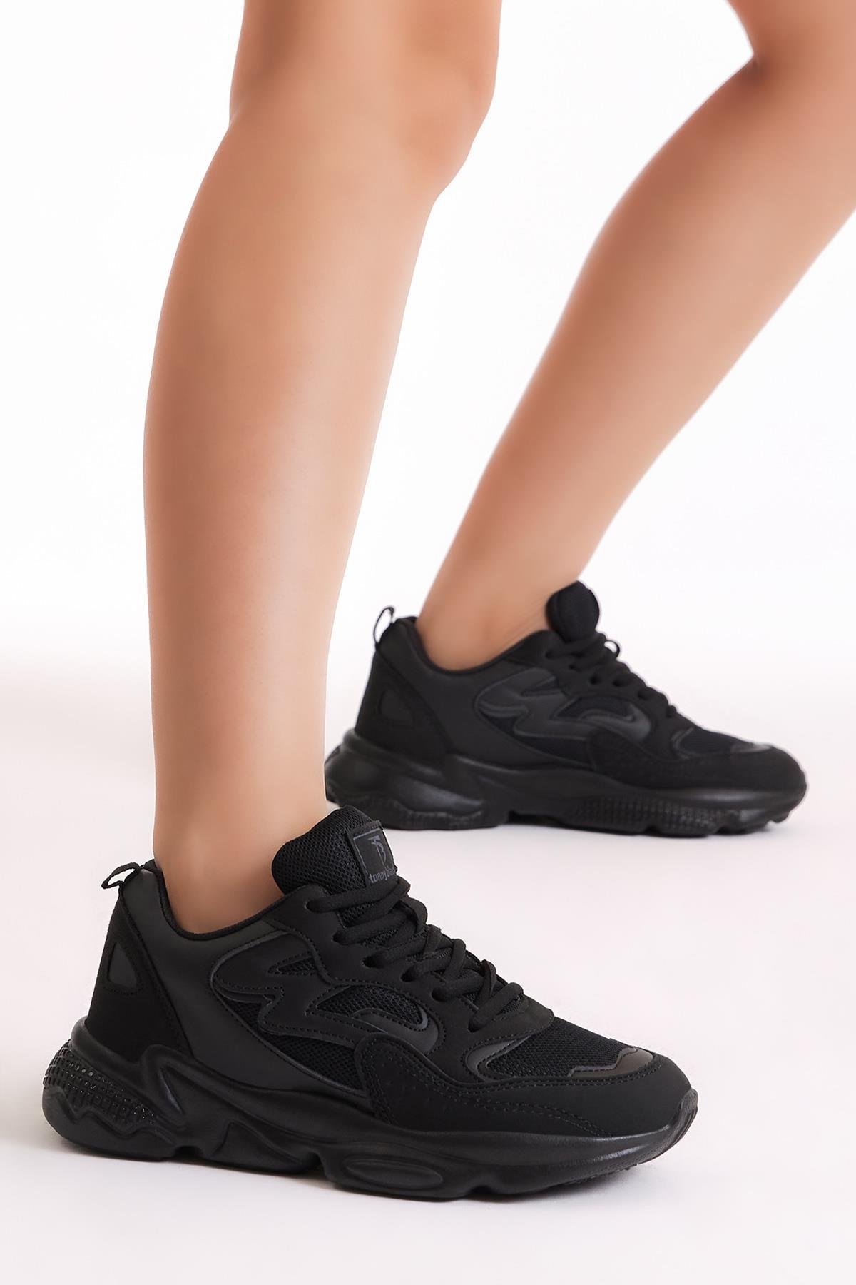 Unisex Siyah Spor Ayakkabı Tb251
