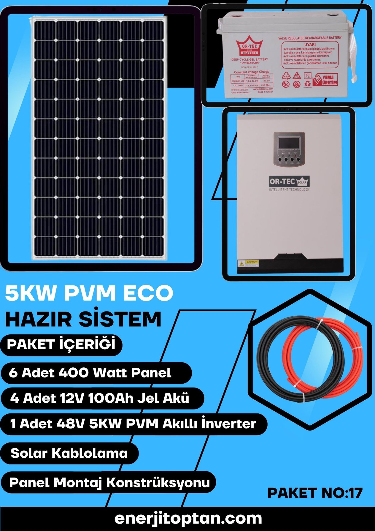 BAĞEVİ 5KW EKONOMİK SOLAR SİSTEM No:17