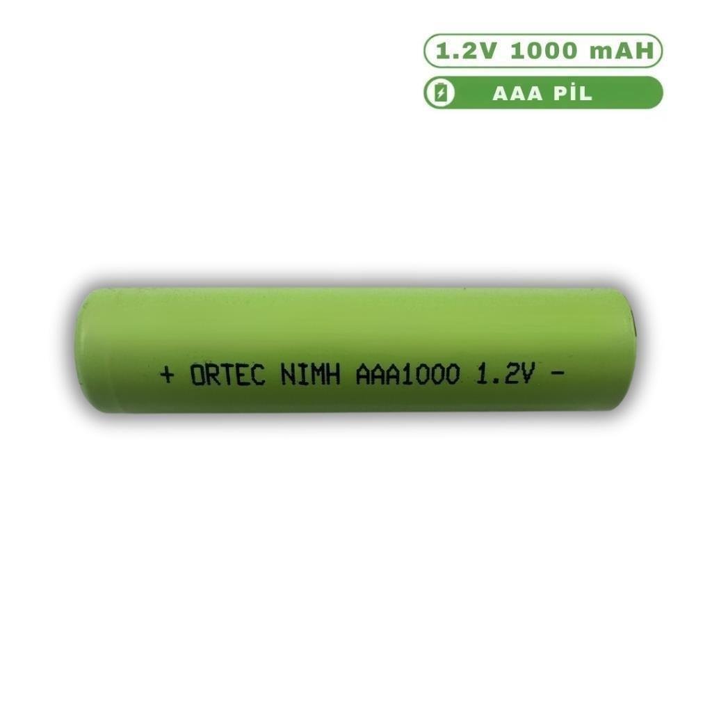 Ortec AAA 1.2V Ni-Mh 1000 mAh Şarj Edilebilir Pil